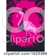 Halloween Flamingo Witch Illustration