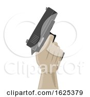Poster, Art Print Of Hand Hold Gun Illustration