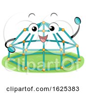 Mascot Space Pod Dome Climber Illustration