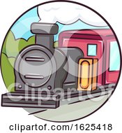 Poster, Art Print Of Icon Old Train Illustration