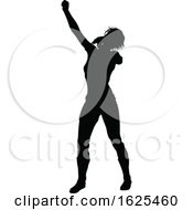 Poster, Art Print Of Singer Pop Country Or Rock Star Silhouette Woman