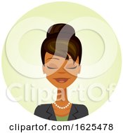 Poster, Art Print Of Black Business Woman With Her Eyes Closed