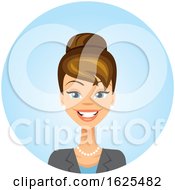 Poster, Art Print Of White Business Woman Smiling