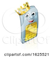 Poster, Art Print Of Sim Card King Mobile Phone Cartoon Mascot
