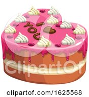 Poster, Art Print Of Valentine Cake With I Love You Icing