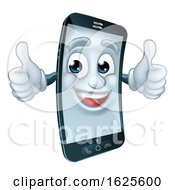 Poster, Art Print Of Mobile Cell Phone Mascot Cartoon Character