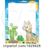 Poster, Art Print Of Border Of A Llama By Cactus