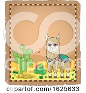 Poster, Art Print Of Border Of A Llama By Cactus