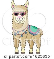 Poster, Art Print Of Llama Wearing Sunglasses