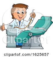 Dentist Standing By A Chair
