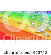 Poster, Art Print Of Hearts On Rainbow Background