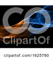 Poster, Art Print Of 3d Abstract Flowing Background In Hot And Cold Colours