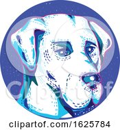 Poster, Art Print Of Labrador Retriever Dog Doodle Circle