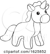 Poster, Art Print Of Black And White Toy Unicorn