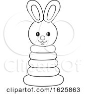 Black And White Rabbit Ring Toy