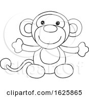 Poster, Art Print Of Black And White Monkey Toy