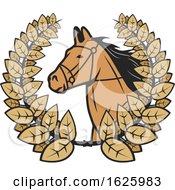 Poster, Art Print Of Horse In A Wreath