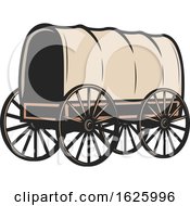 Poster, Art Print Of Wild West Covered Wagon
