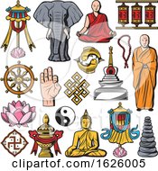 Poster, Art Print Of Buddhism Icons