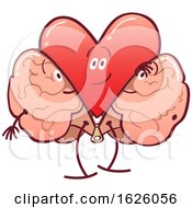 Cartoon Heart Character Shedding A Brain Costume