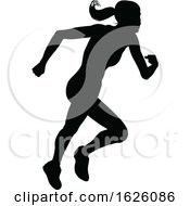 Runner Racing Track And Field Silhouette