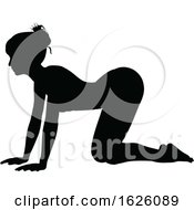 Poster, Art Print Of Yoga Pilates Pose Woman Silhouette