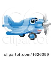 Poster, Art Print Of Airplane 8 Bit Pixel Game Art Cartoon Character