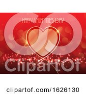Poster, Art Print Of Valentines Day Background With Gold Heart