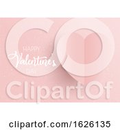 Poster, Art Print Of Valentines Day Background With Pink Heart