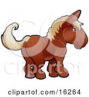 Adorable Brown Horse With Tan Hair