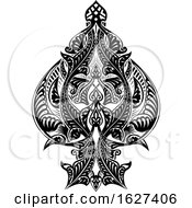 Poster, Art Print Of Ace Of Spades Icon Shape Abstract Pattern