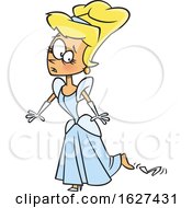 Cartoon Cinderella Losing A Slipper