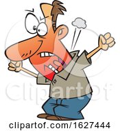 Poster, Art Print Of Cartoon Hot Collar Man Screaming