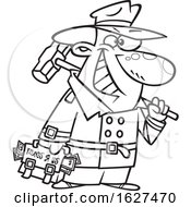 Poster, Art Print Of Cartoon Black And White Grinning Tax Goon