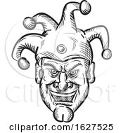 Poster, Art Print Of Crazy Medieval Court Jester Drawing