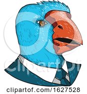 Poster, Art Print Of South Island Takahe In Business Suit Drawing