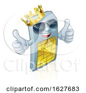 Poster, Art Print Of Sim Card King Cool Mobile Phone Cartoon Mascot