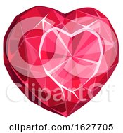 Poster, Art Print Of Valentines Day Ruby Heart