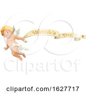 Valentines Day Banner And Cupid