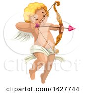 Valentines Day Cupid Aiming An Arrow by Vector Tradition SM