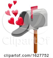 Valentines Day Mailbox With Hearts by Vector Tradition SM