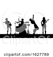 Female Music Band Concert Silhouettes
