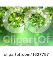 Poster, Art Print Of 3d Leaves On A Defocussed Background