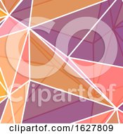 Poster, Art Print Of Low Poly Abstract In Coral Colours