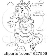 Poster, Art Print Of Black And White Chinese Dragon