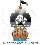Pirate Ship With A Big Jolly Roger by visekart
