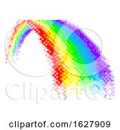 Rainbow Pixel Art 8 Bit Arcade Video Game Icon