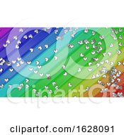 Poster, Art Print Of 3d Render Of Hearts On Rainbow Background