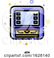 Poster, Art Print Of Icon Of Atm Machine For Banking Concept Flat Filled Outline Style Pixel Perfect 64x64 Editable Stroke