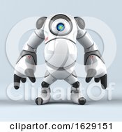 3d Cyclops Robot On A Shaded Background by Julos